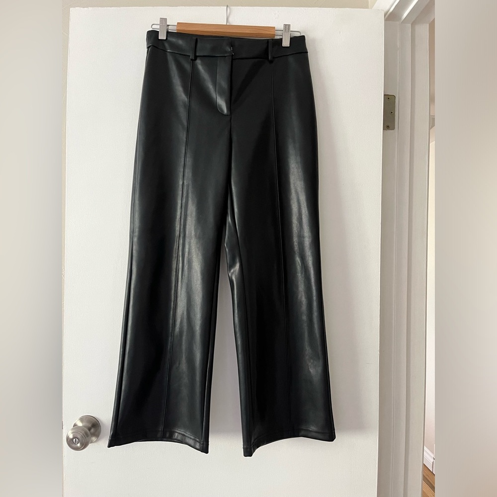 Seven vegan leather cropped wide leg pants. Worn once. These are amazing!